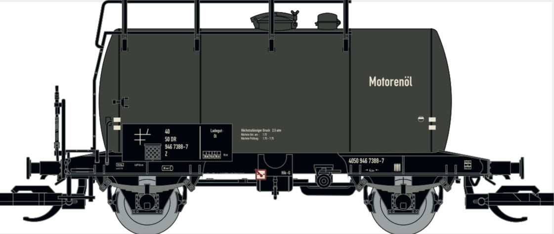 Set Kesselwagen Motorenöl und Reservediesel, DR, Ep. IV