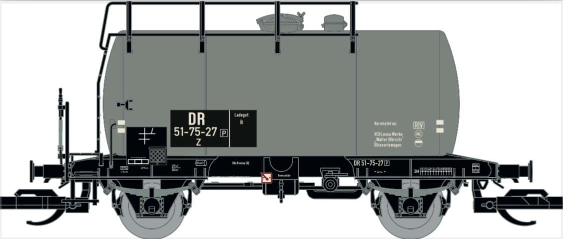 Kesselwagen Ölhavariewagen VEB Leuna-Werke, DR Ep. III