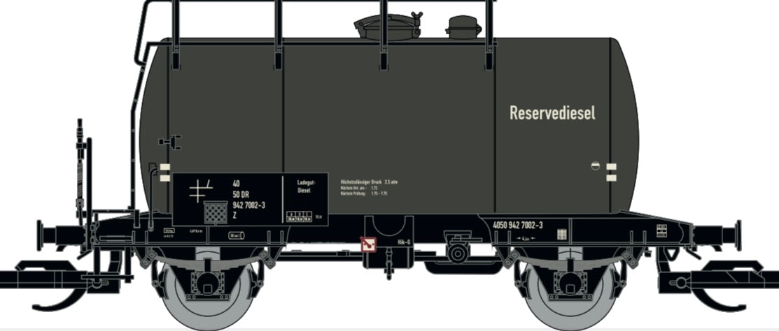 Set Kesselwagen Motorenöl und Reservediesel, DR, Ep. IV