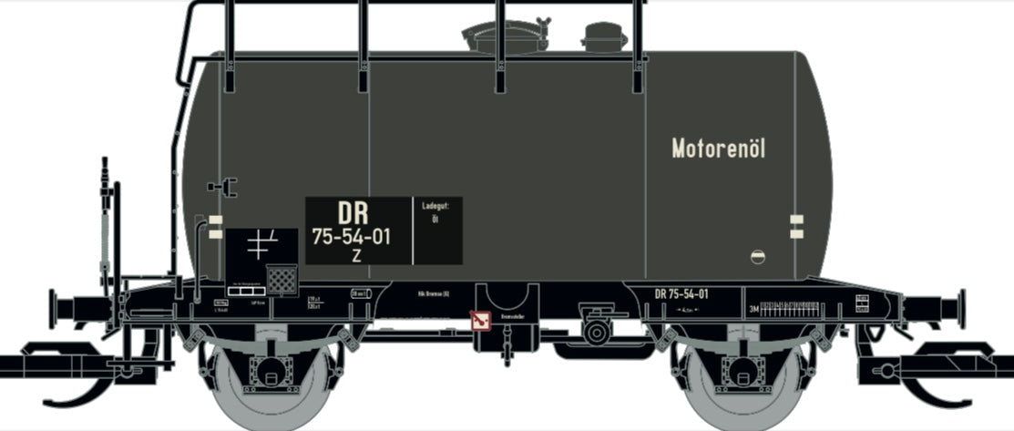 Set Kesselwagen Motorenöl und Reservediesel, DR, Ep. III