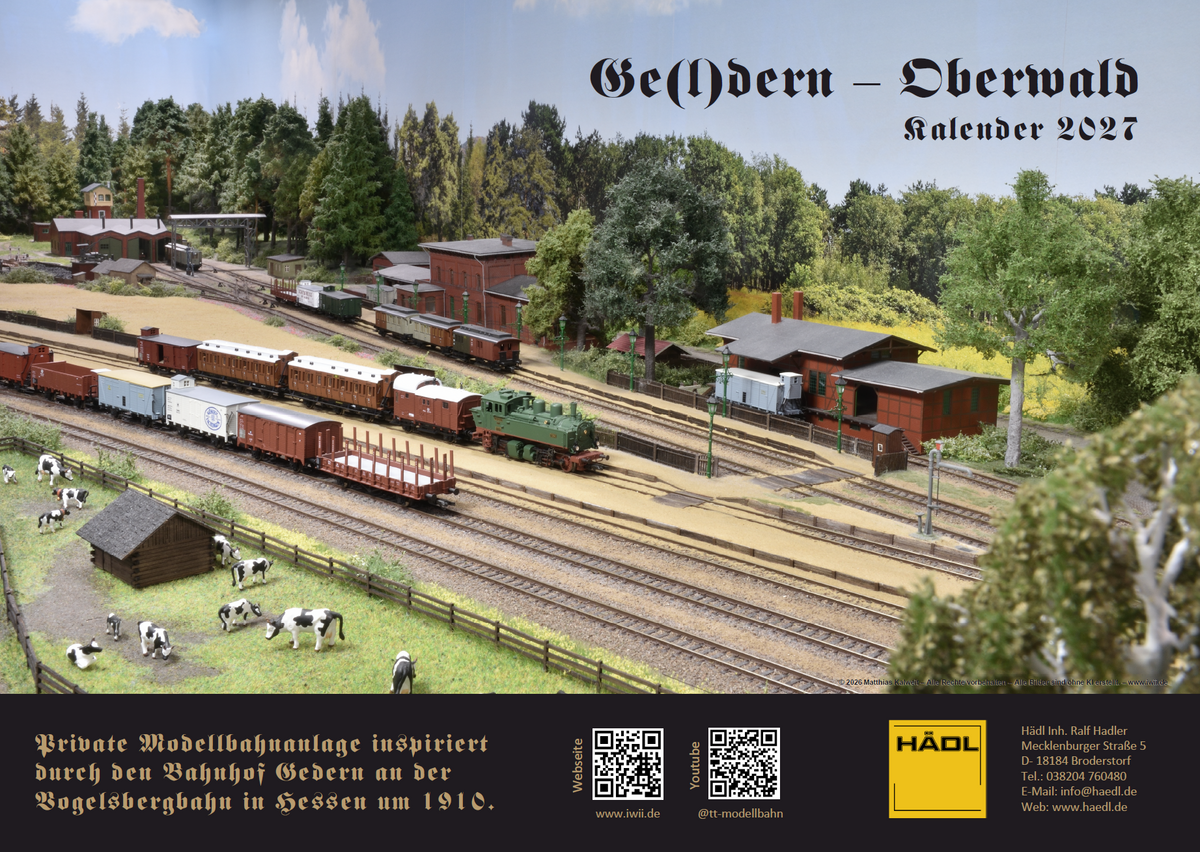 Modellbahn-Kalender 2027 Ge(l)dern – Oberwald