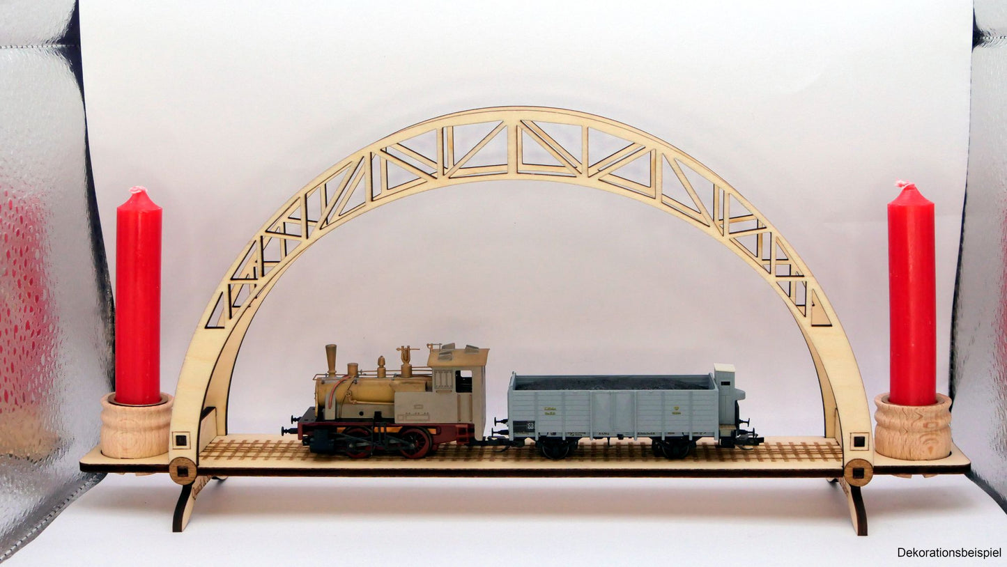 Kleiner Schwibbogen für Eisenbahnmodelle (Lasercut-Bausatz)