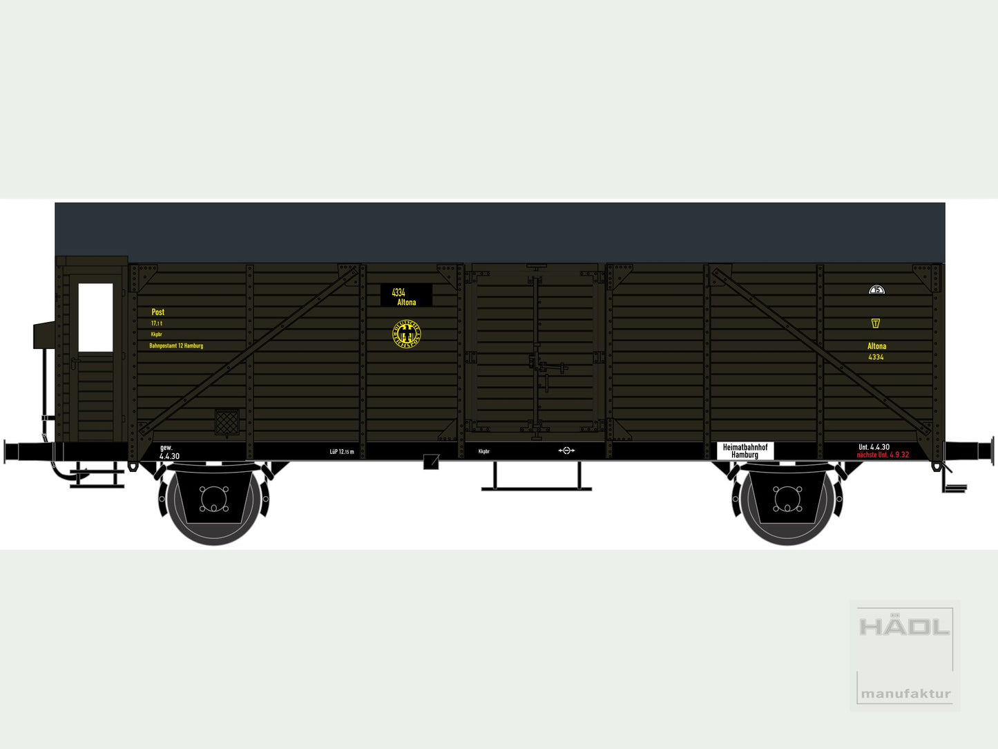 Postkühlwagen c/10,8, DRP, Ep. II