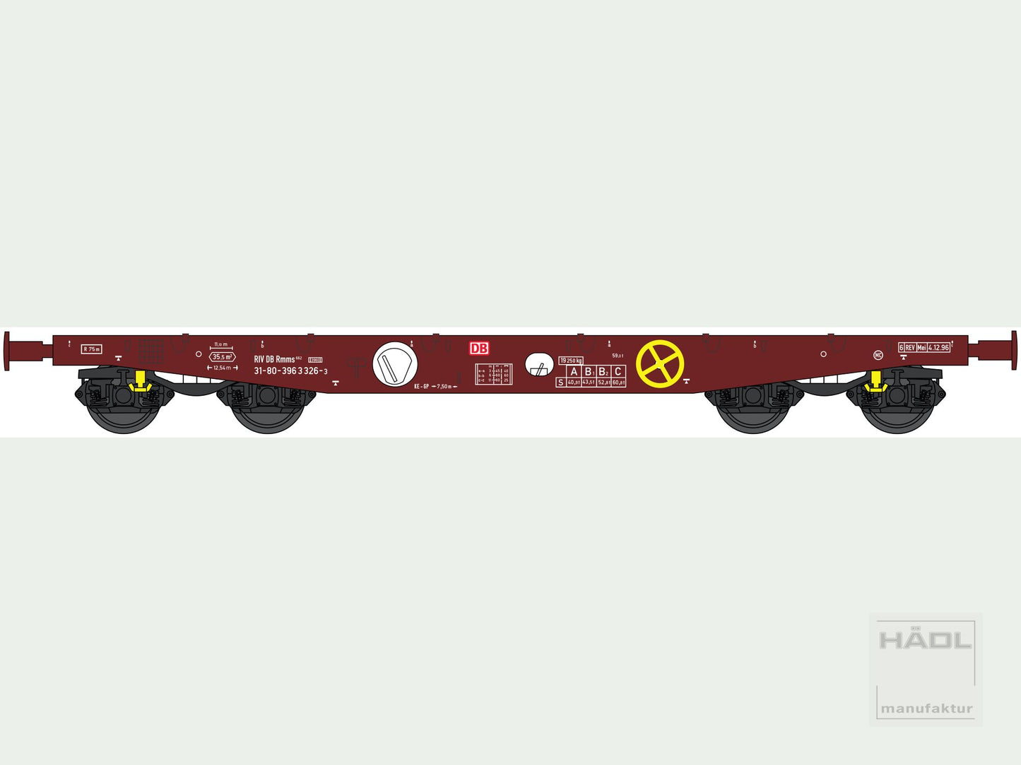 Flachwagen Rmms DBAG, Ep. V, verschiedene Nummern