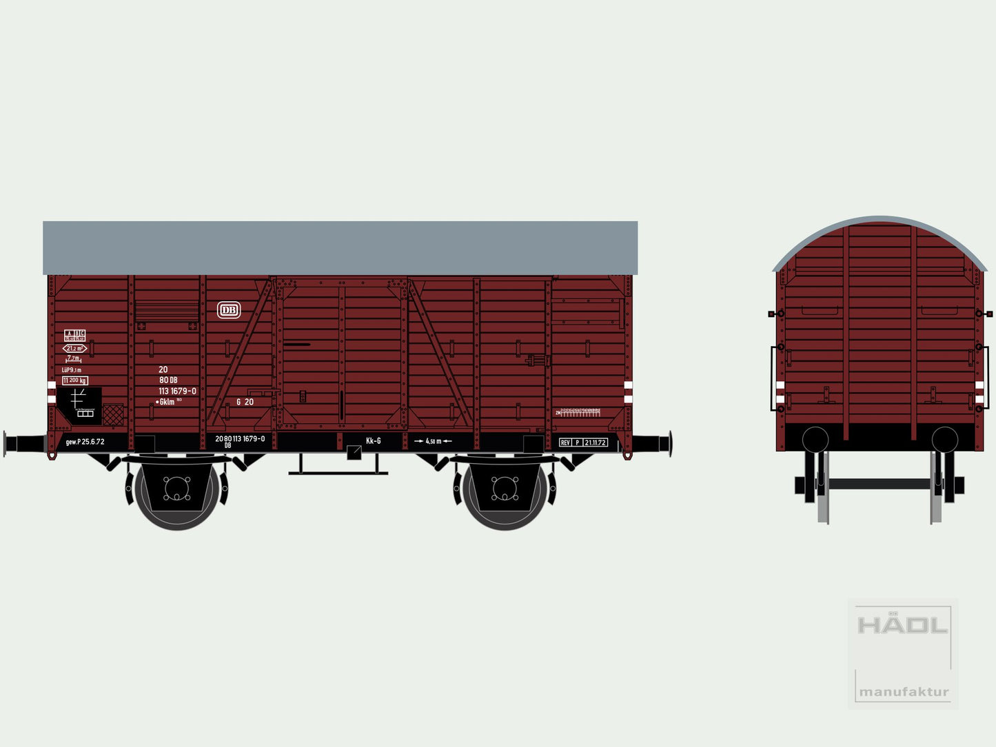 gedeckter Güterwagen Gr20, ehemaliger "Kassel", DB, Ep. IV