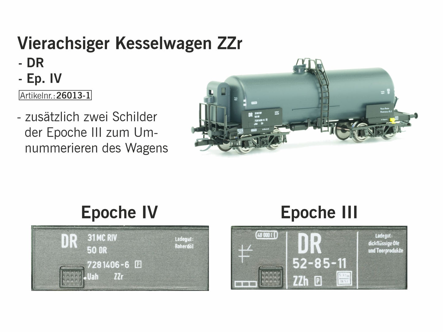 Stammtischwagen HRO Frühjahr, vierachsiger Kesselwagen ZZr, DR, Ep. IV