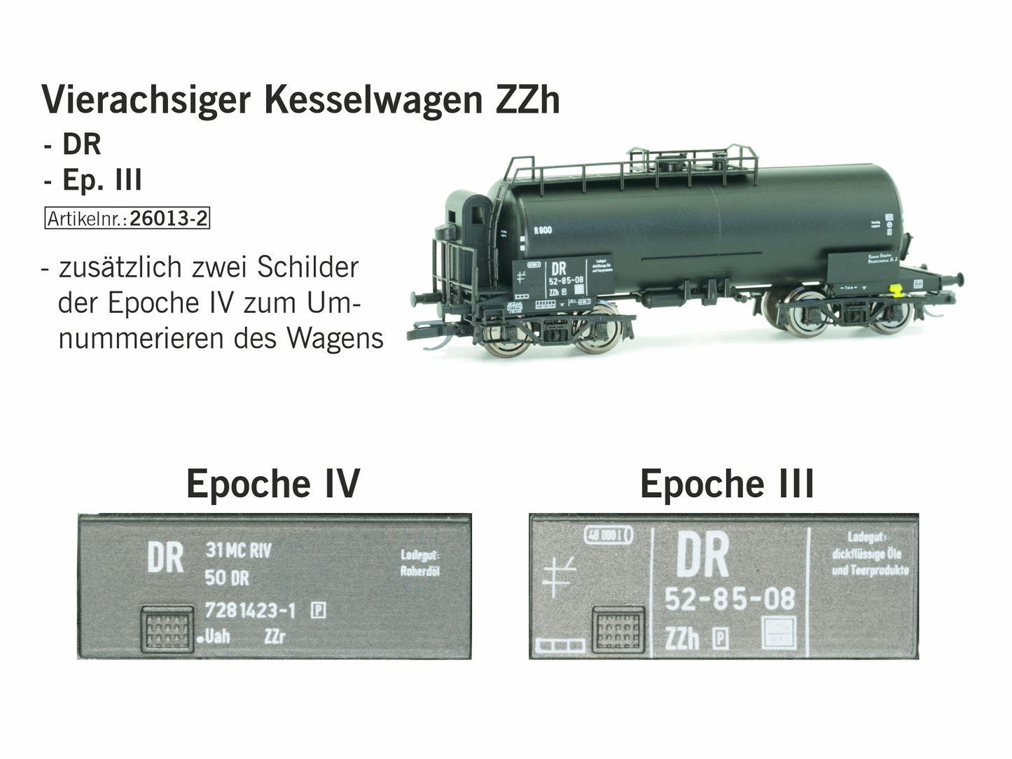 Stammtischwagen HRO Frühjahr, vierachsiger Kesselwagen ZZh, DR, Ep. III