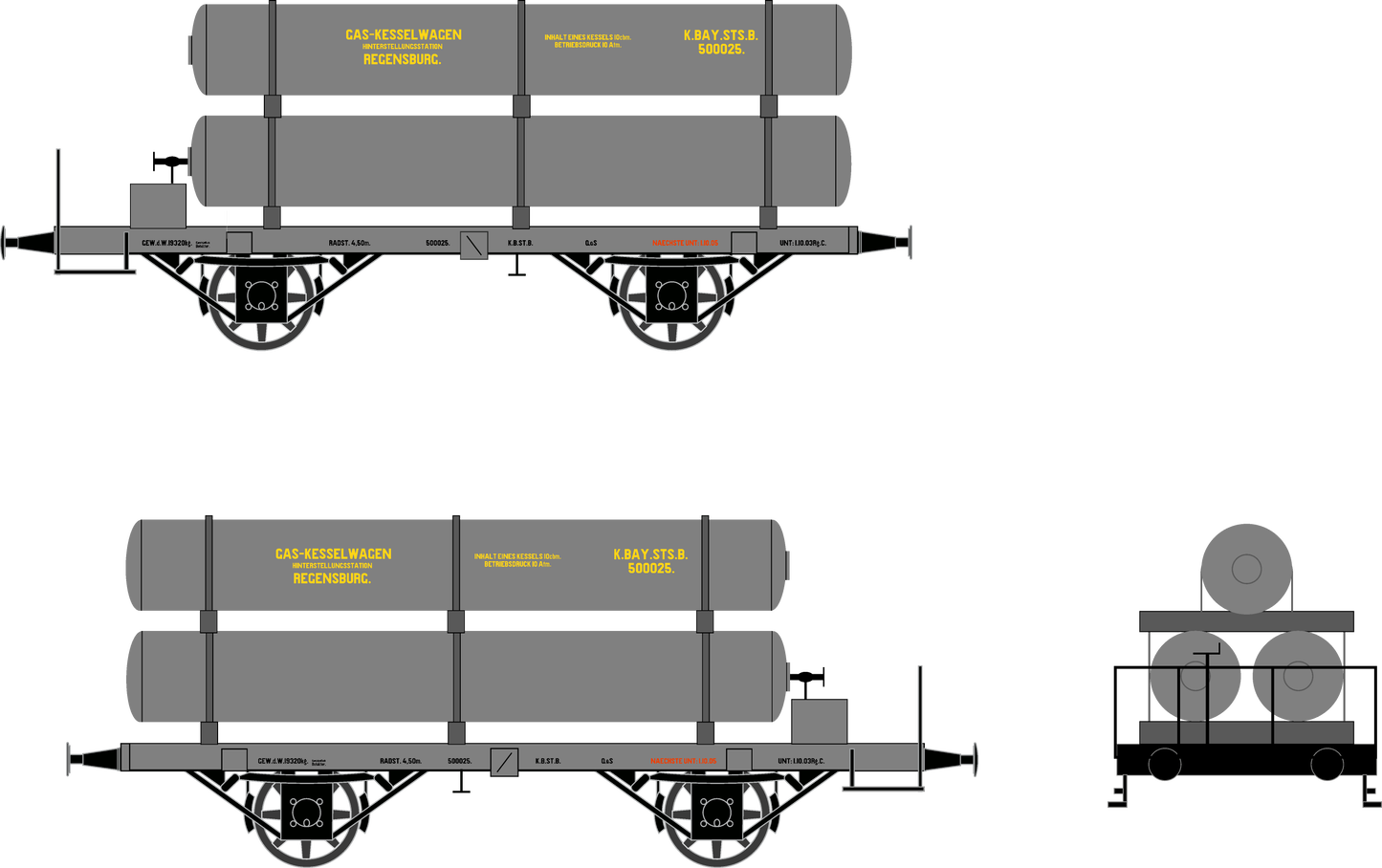 Leuchtgas-Kesselwagen der K.Bay.Sts.E.B.