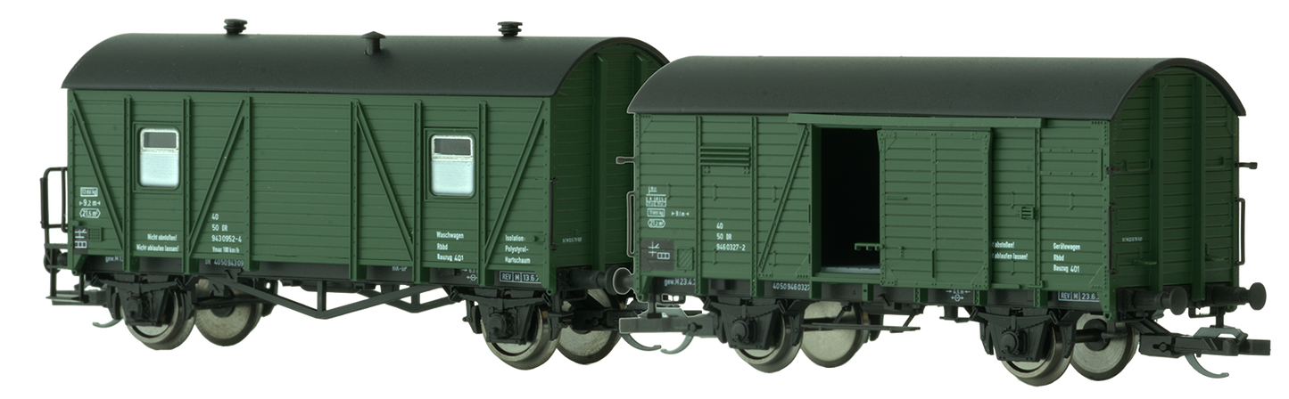 DR-Bauzugwagen-Set Waschwagen und Gerätewagen, Ep. IV