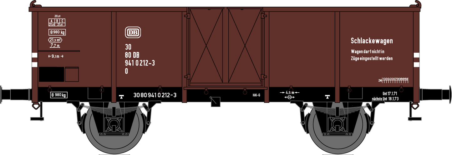 [Vorbestellung] DB-Schlackewagen mit Schlackeladung, DB Ep. IV
