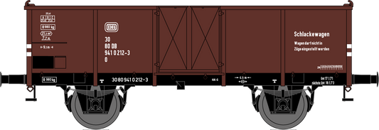 [Vorbestellung] DB-Schlackewagen mit Schlackeladung, DB Ep. IV